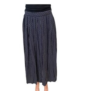 Herman Geist Vintage Patriotic Midi Navy Skirt, Starts, SZ. 4-6,‎ 100% Rayon